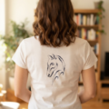 T-shirt personnalisé en coton avec flocage sur-mesure pour particulier et professionnel
