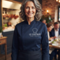 Blouse professionnel personnalisé avec flocage du logo d'une entreprise